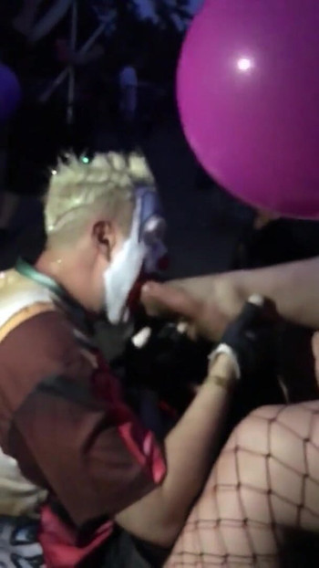 Stunning moment from "Clown Worshiping Size 10 Wide Flat Foot"