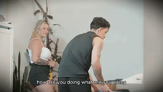 Colombian Blonde Stepmom Fucks Her Stepson with Big Cock Until He Cums Inside Her!