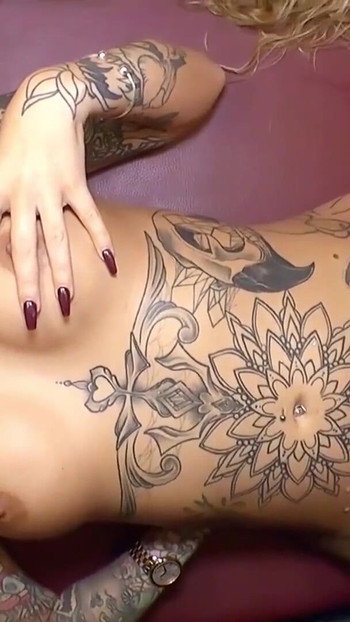 Epic moment from "CREAMPIE GANGBANG BUKKAKE FOR GERMAN TATTOO MODEL BETH ADAMS"
