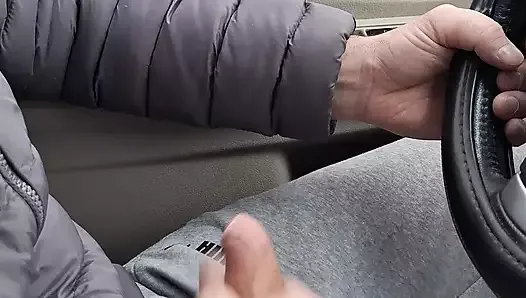 Masturbates in car