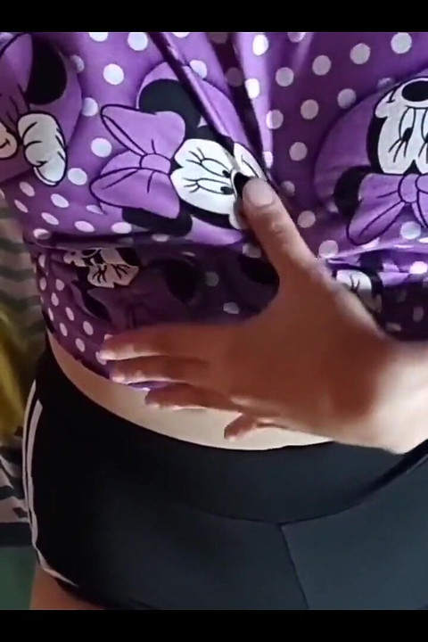 Cute Girl in Pajamas Touches Her Ass and Cums on Her Stepdad's Bed