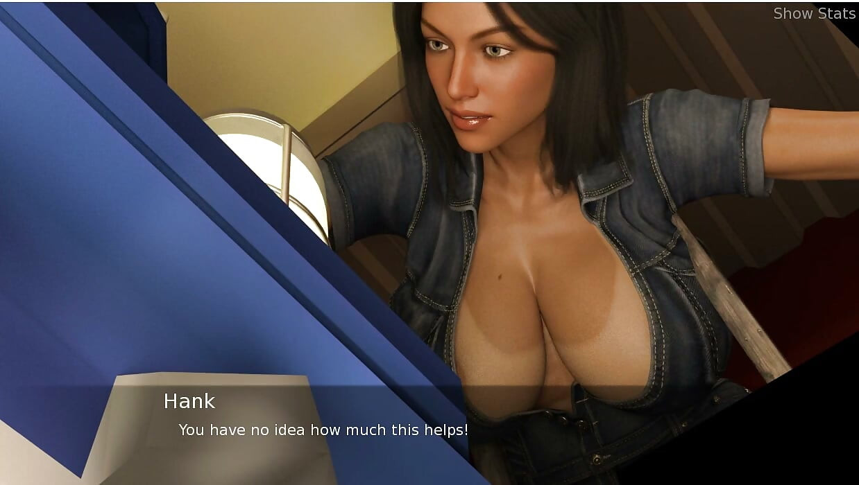 Project Hotwife - gameplay - rollenspel - geen seks - gewoon plagen - vrolijk dragende automonteurjurk en plaagt monteur