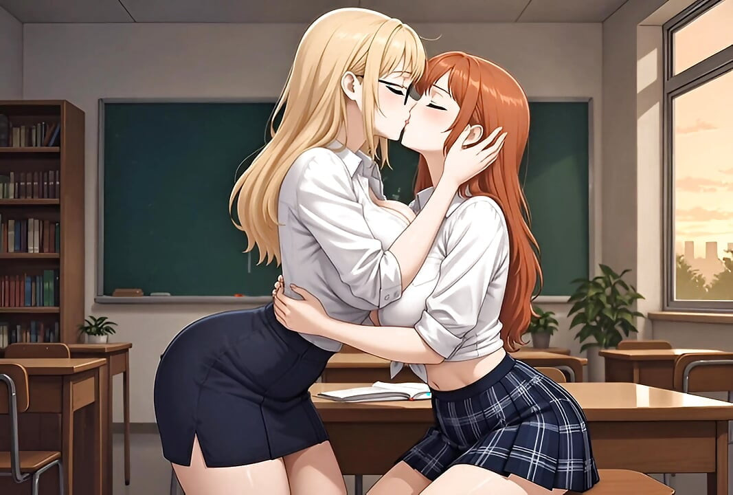 Busty Blonde Teacher & Redhead Student Yuri Detention Passionate Squirt Fantasy