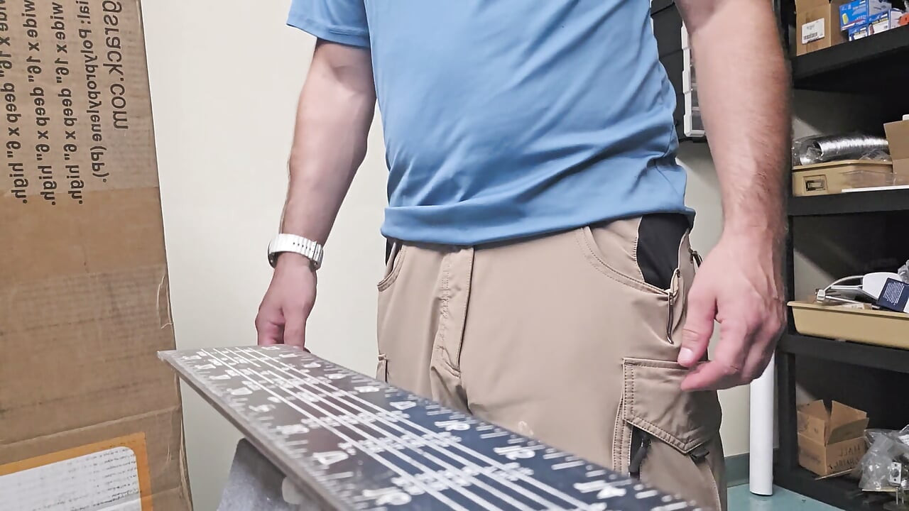 Caught coworker masterbating his cock