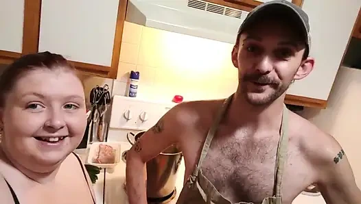 Sperma gekocht, 3 lauch chili mit Öl handjob