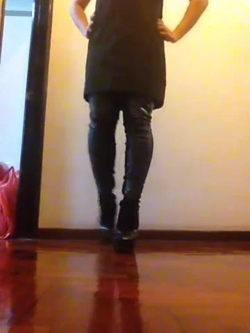 Sexy black dress and my gucci division boots