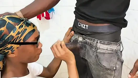 Nasty Doggy in the Bathroom During Meeting