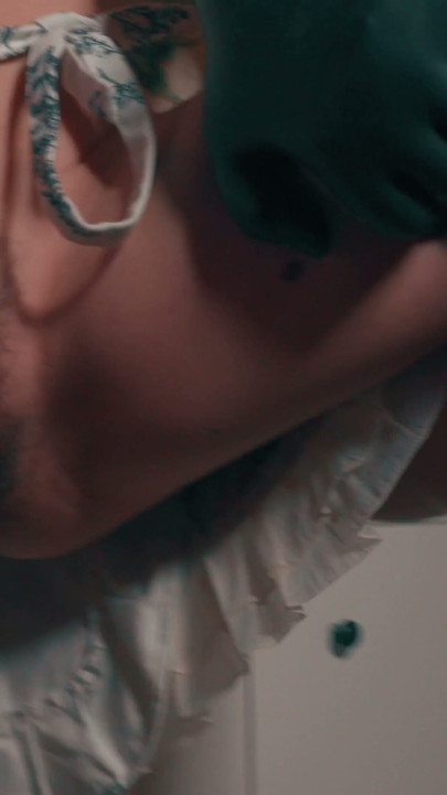 Hand Over Mouth Kitchen Ownership - Thick Stepmom Claims Skinny Stepdaughter in Gloves | Clip 2