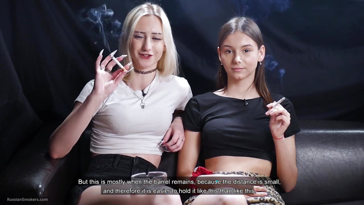 Two Girls Smoking Together Casual Interview Scene