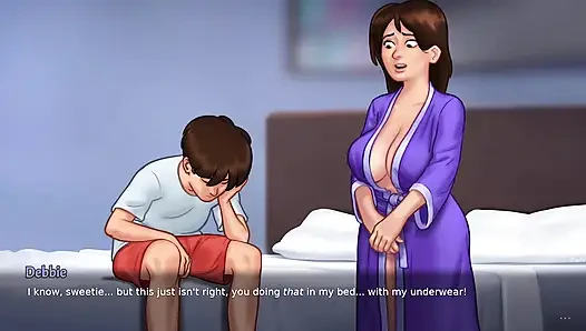 Üvey oğul üvey annesi Debbie'nin külotunu kokluyor ve daha sonra ona yakalandı (yaz mevsimi efsanesi)