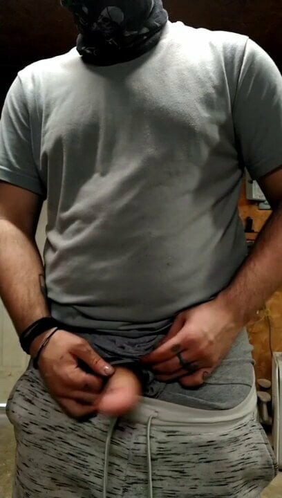 Big dick popping out of underwear