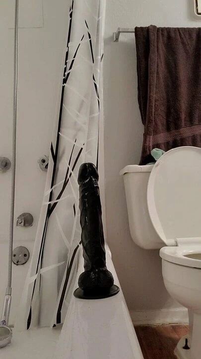 Crossdressing with my new 10 inch daddy toy