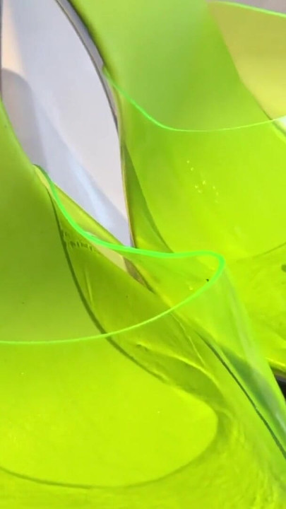 Thrilling moment from "High Heels Paradise and Cum on Green Mules"