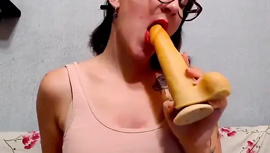 Suck 2 Dildos Same Time