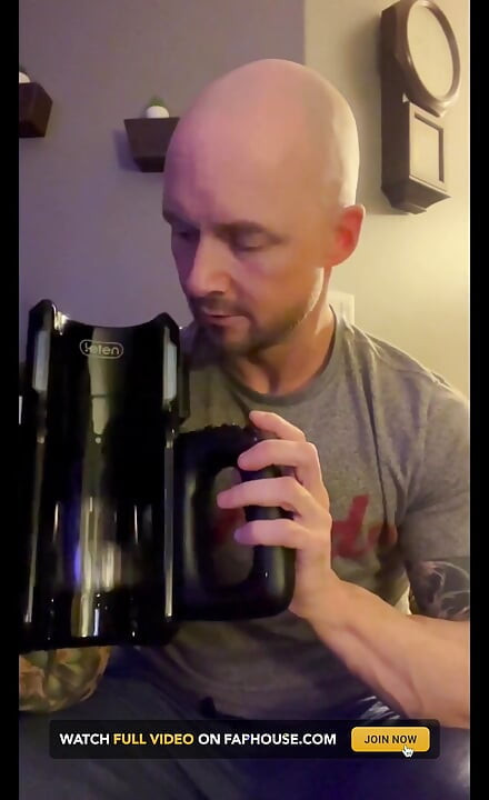 Unpacking Masturbator and Shooting a Big Load