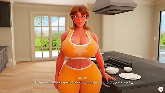 Orta yaşlı seksi kadın Daisy 4k malikanede tüm sahne