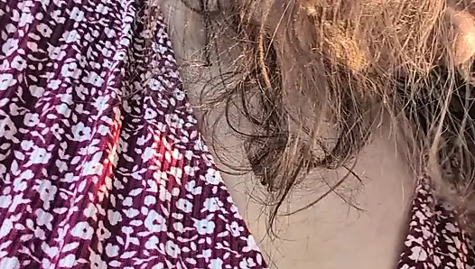 Risky squirt outside