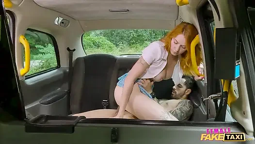 Female Fake Taxi - польскую рыжую Cherry Candle застукали за изменой и минетом за лизанием киски горячим публичным сексом