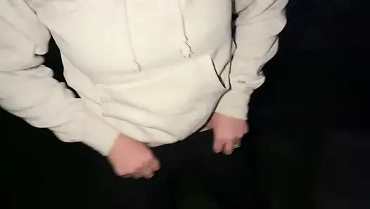 Sneaky Garage Blowjob From Huge Boob Freaky MILF