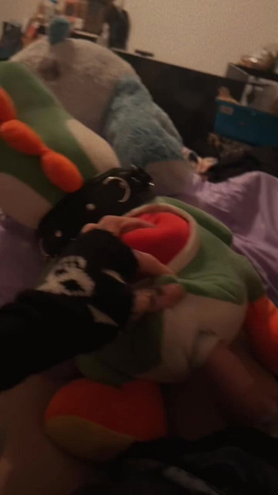 Femboy fucks his Yoshi plush :3