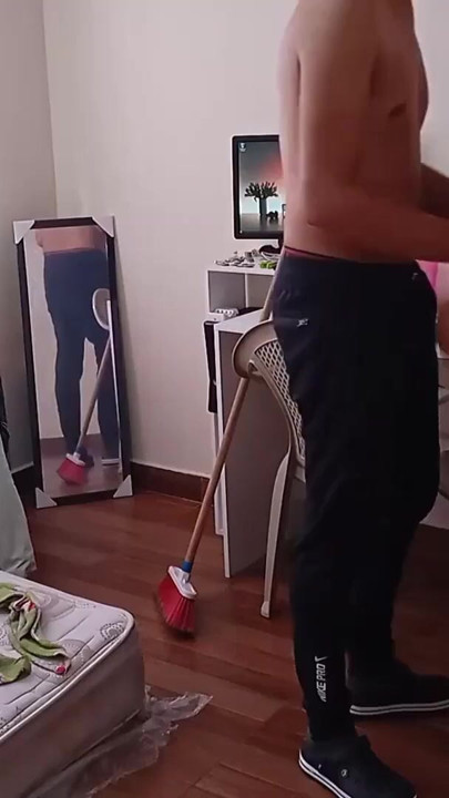 Every time I hire cleaning girls, she is very horny and I give them a little more money to be able to fuck her without a | Clip 1