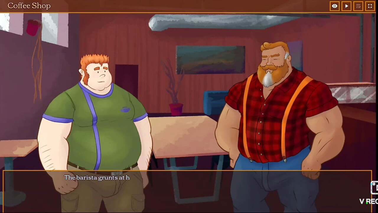 Your favorite lumberjack fucks chubby young man in the cabin.