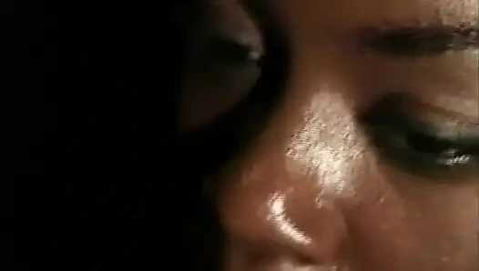 Black couple love in garage