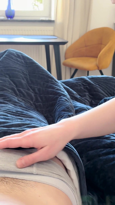 "I've never seen anything like that before." Shy arab stepmom can't take her eyes off her stepson's uncut dick in a shared bed. | Clip 2