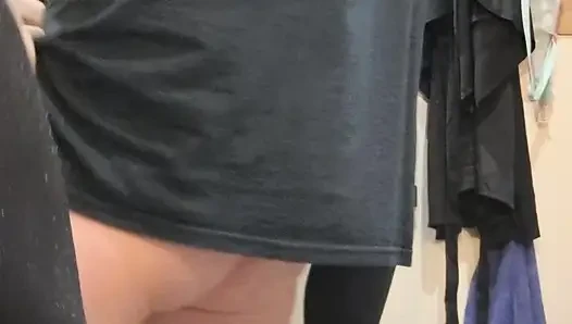 Husband with big cock and wife with tight pussy, in the bathroom have a few moments for each other