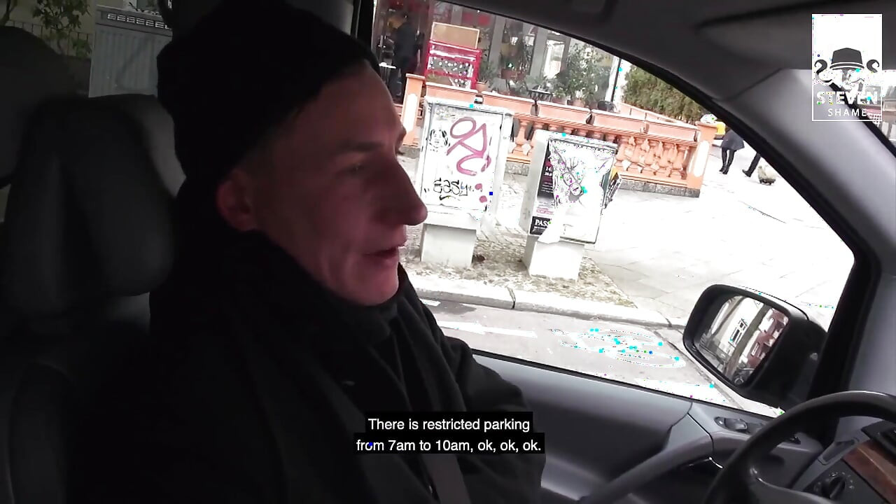 Horny milf fucked in car: threesome in parking lot: melina pure! Steven shame