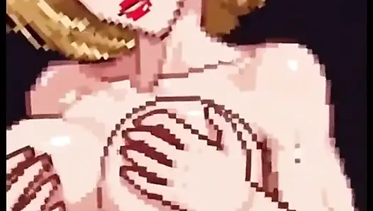 Just Blonde Pixel Boobs Girls, Ai Animation