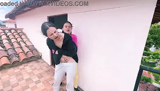 A quick with my best friend in public