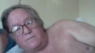 Handsome chubby Grandpa cums on cam