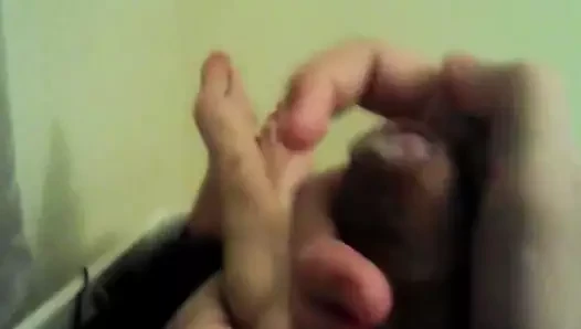 okşayarak ve sağladım