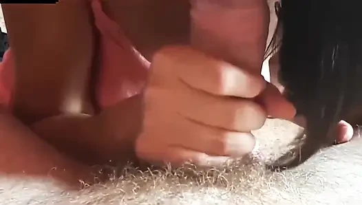 My Wife Gives Me a Blowjob with Her Slutty Red Lipstick
