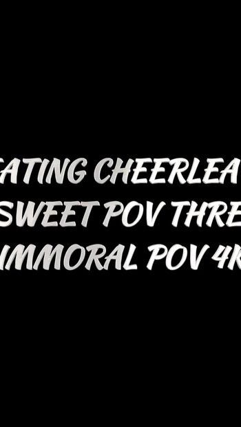 Cheating Cheerleader Zuzu Sweet POV Threesome - Immoral POV 4K