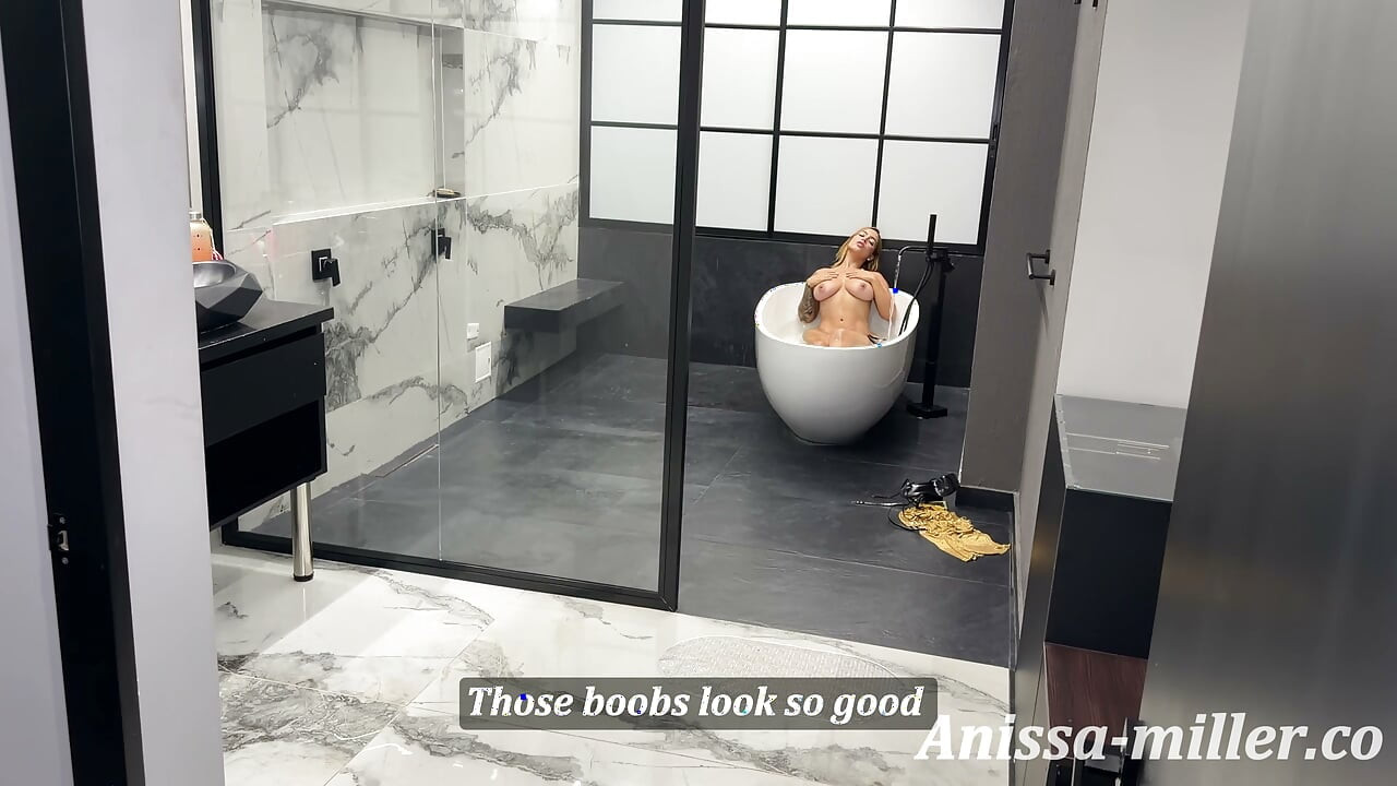 My husband at the office and my brother-in-law between my legs in the tub