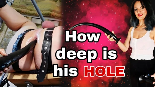 Training Zero How Deep is his Ass? Anal Stretching Hoses