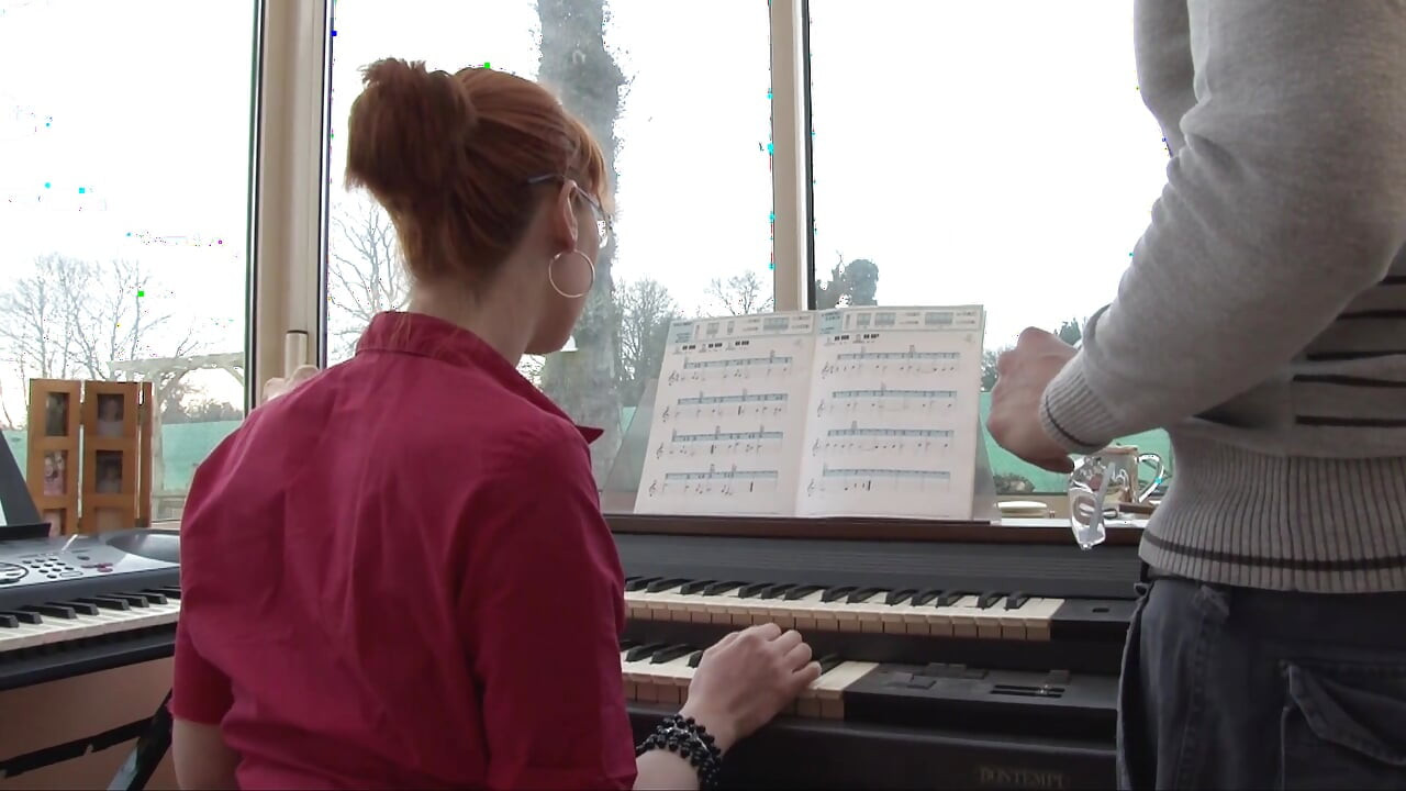 Ginger teen gets fucked by her piano teacher