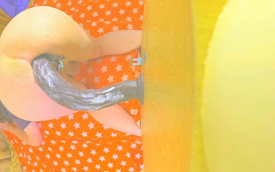 Thicc Femboy Gets a Huge BBC Dildo up His Ass