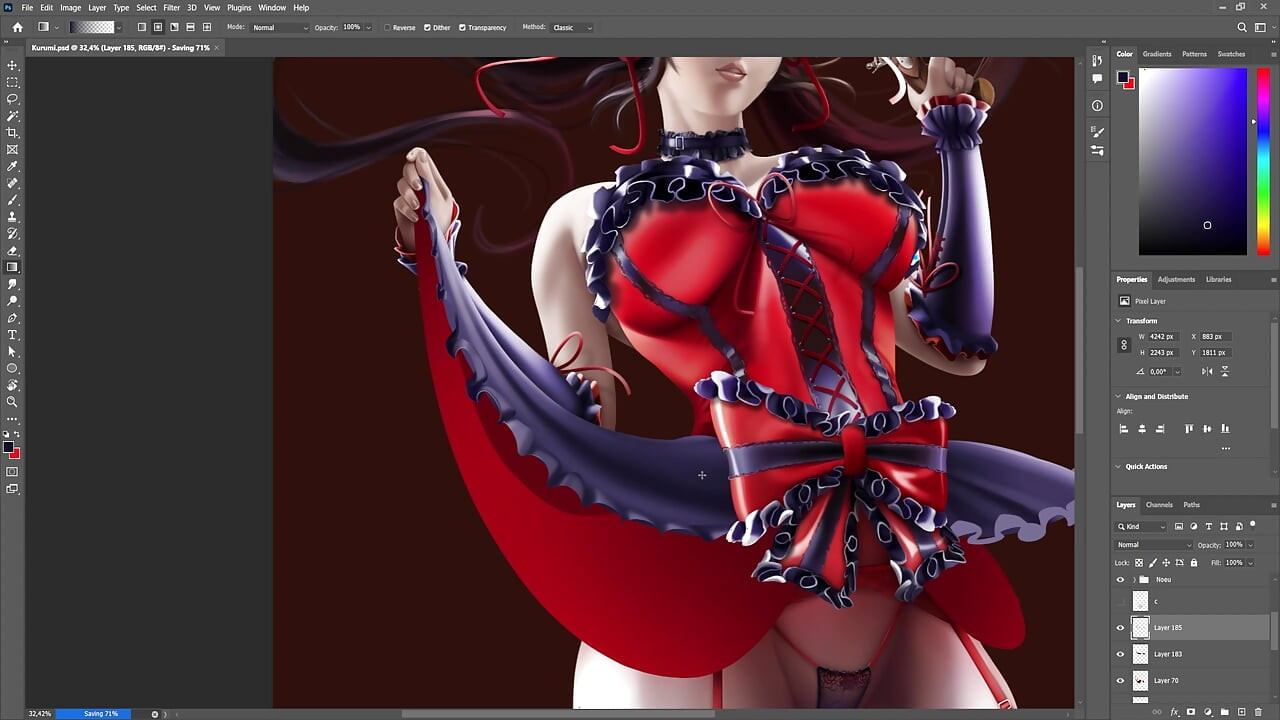 Kurumi timelapse sfw date a live