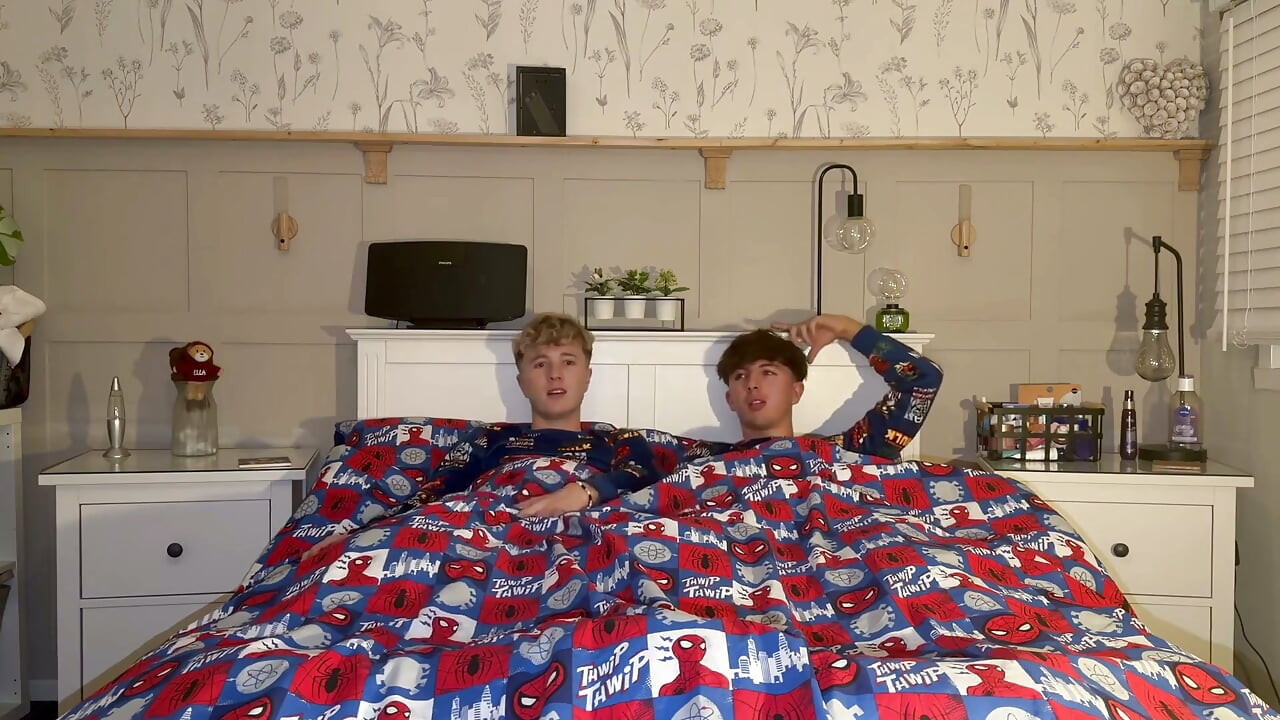 Twink Couple Fuck in Bed, Then Solo Cumshots