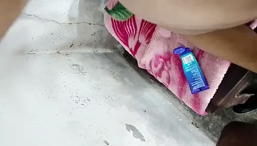 Double dildo in ass to fuck big ass Hindi audio doggy style anal