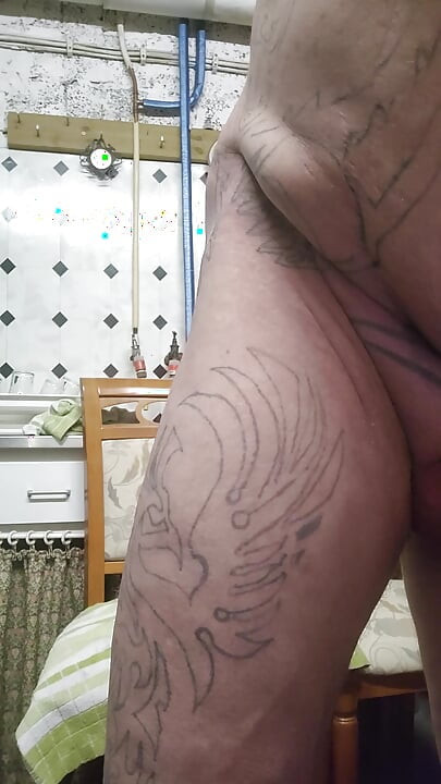 My Sxhwanz gets fucked by a machine, balls still tied up