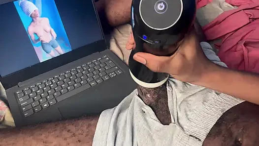 Aku lagi asik nonton video pacarku yang super hot lagi asik muasin memekku