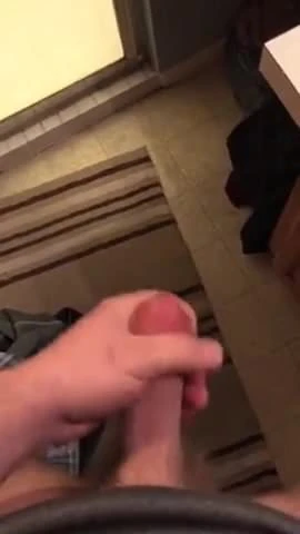 Long cock wanked lovely spurt