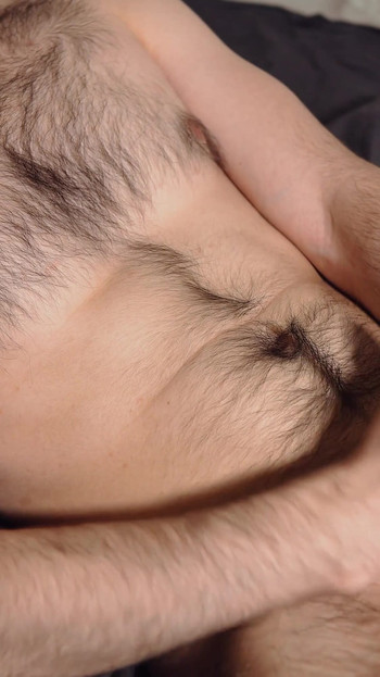 Spectacular moment from "Handsome man jerks off at night and stains his body with his own sperm"