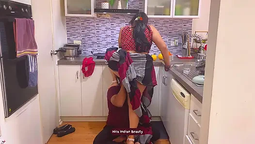 Saree Sex - Loud Pussy Eating - Hardcore Face Fucking and Missionary with Devar Husband's Brother