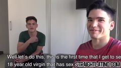 Latino -twinks hebben hun eerste intieme gay -sekssessie