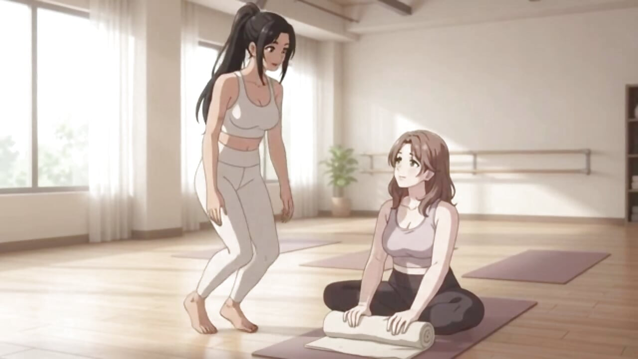 Lesbian Partner Yoga Turns Intimate